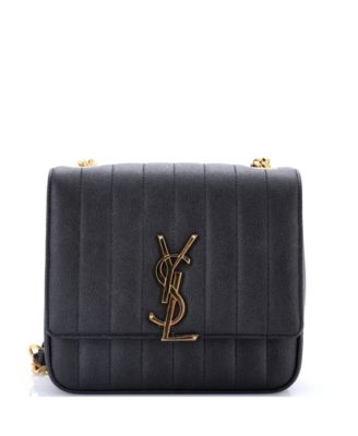 Medium Vicky Crossbody Bag Vertical Quilted Grainy Leather