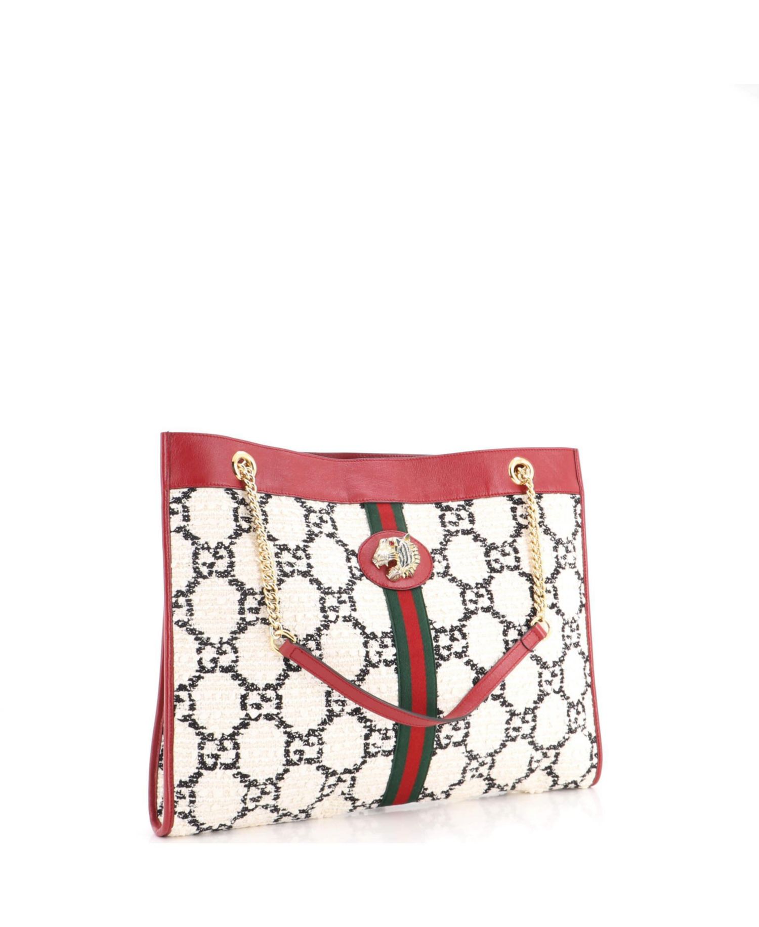 Large Rajah Chain Tote GG Tweed