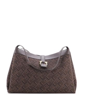 Medium Gancini Shoulder Tote Bag Gancini Jacquard