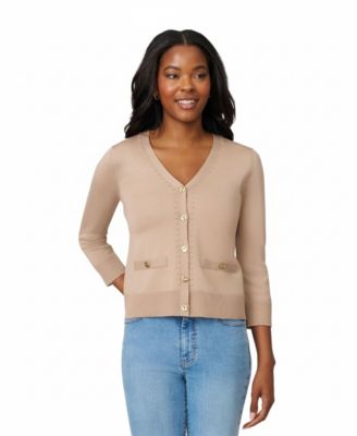 Women's V-Neck 3/4-Sleeve Cardigan