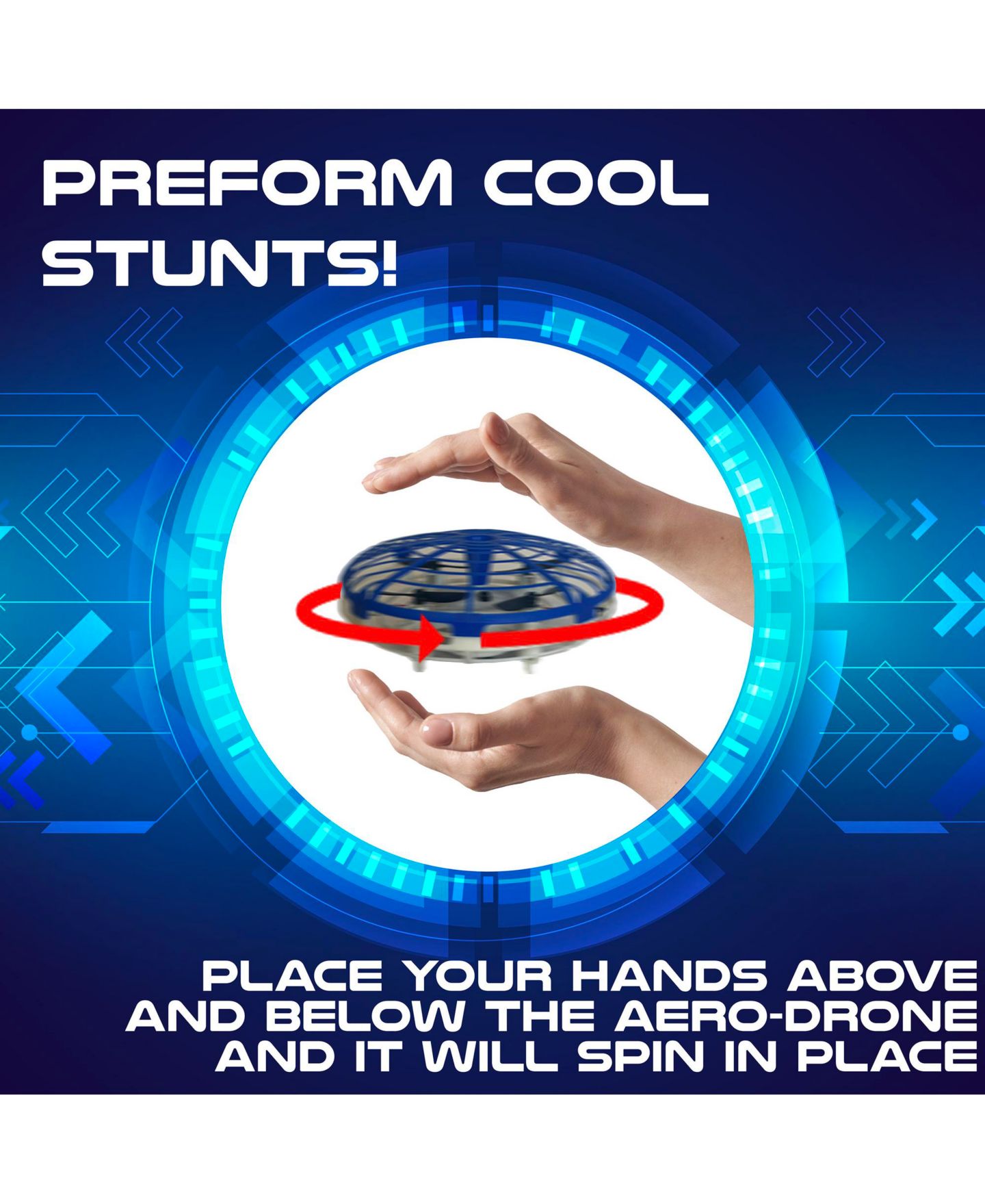 Детская игрушка Top Secret Toys Hovertech Aero-Drone 360 Hand-Operated Drone, цвет: Open Miscellaneous — фото 5