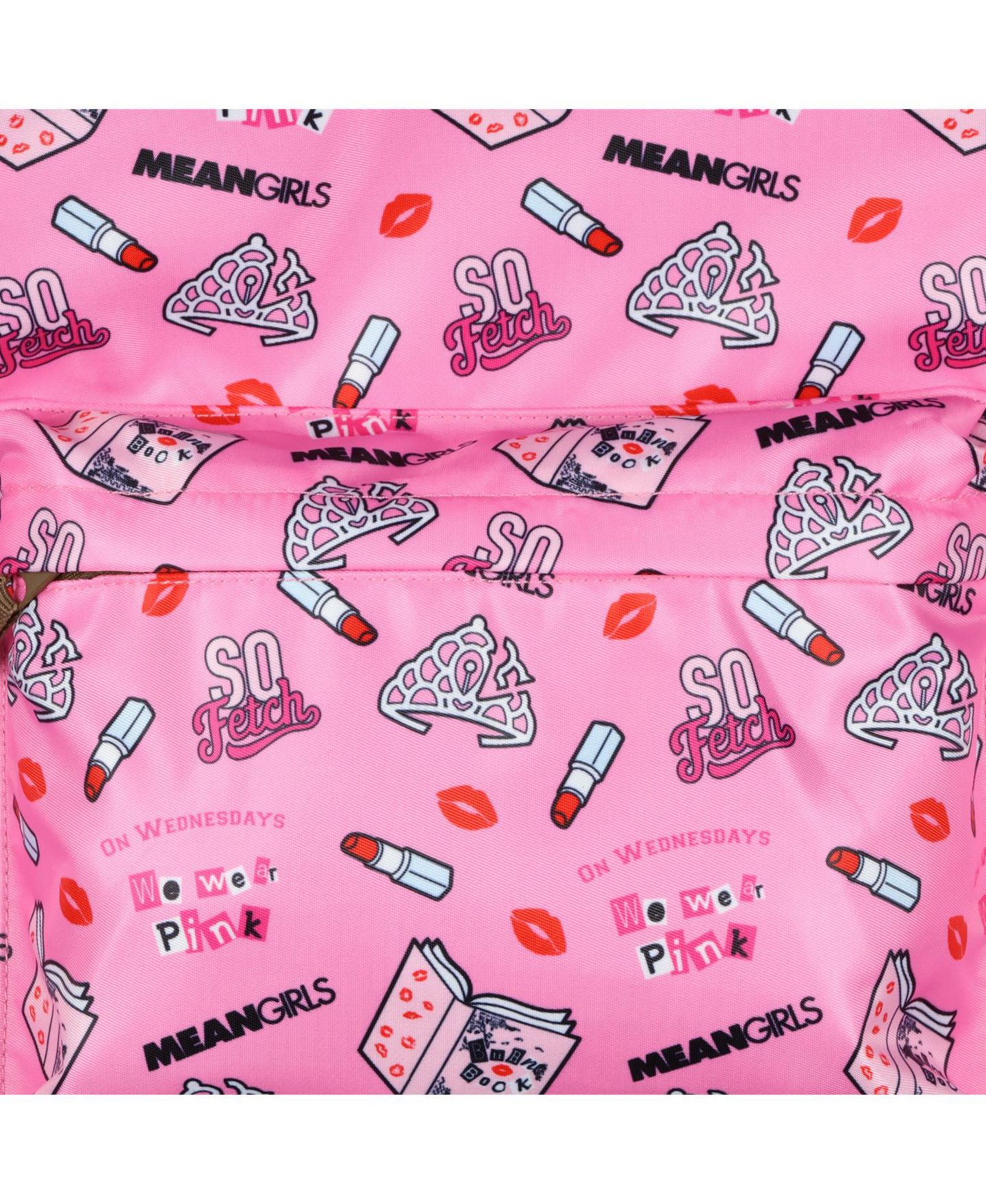 Рюкзак Mean Girls Burn Book On Wednesdays We Wear Icons School Book Bag, цвет: Розовый — фото 3