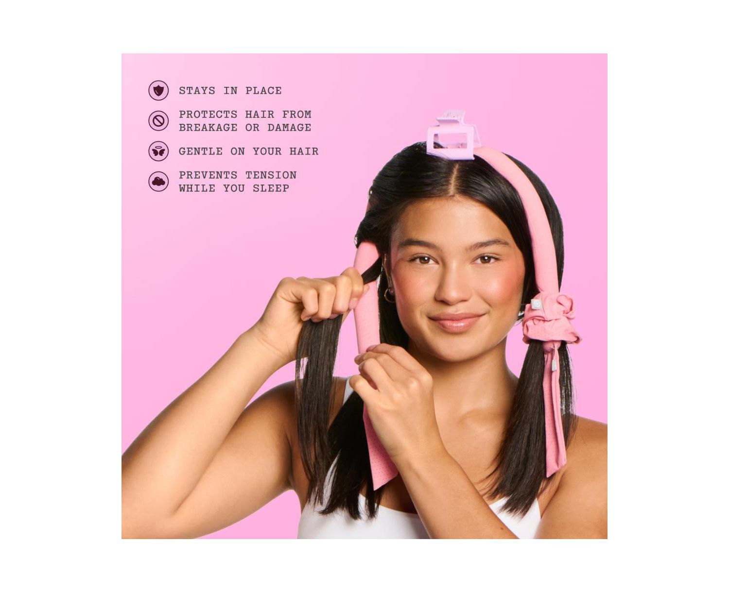 Chill Curl Heatless Styling Set Gentle and Breatable Hair Rods for Overnight Curls Fine Hair, 4 Count