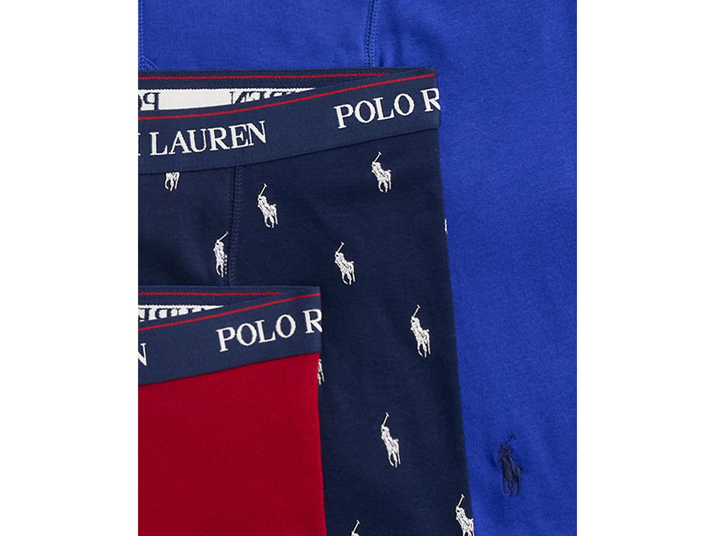 Трусы-боксеры Classic-Fit для мужчин, 3 шт. — Polo Ralph Lauren, цвет: Красный / Тёмно-синий — фото 3
