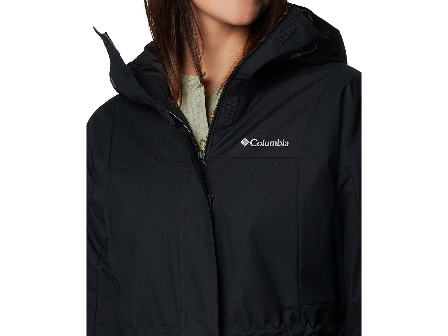 Женская куртка Columbia Hikebound™ II Long Waterproof Insulated Hooded, цвет: Чёрный — фото 7