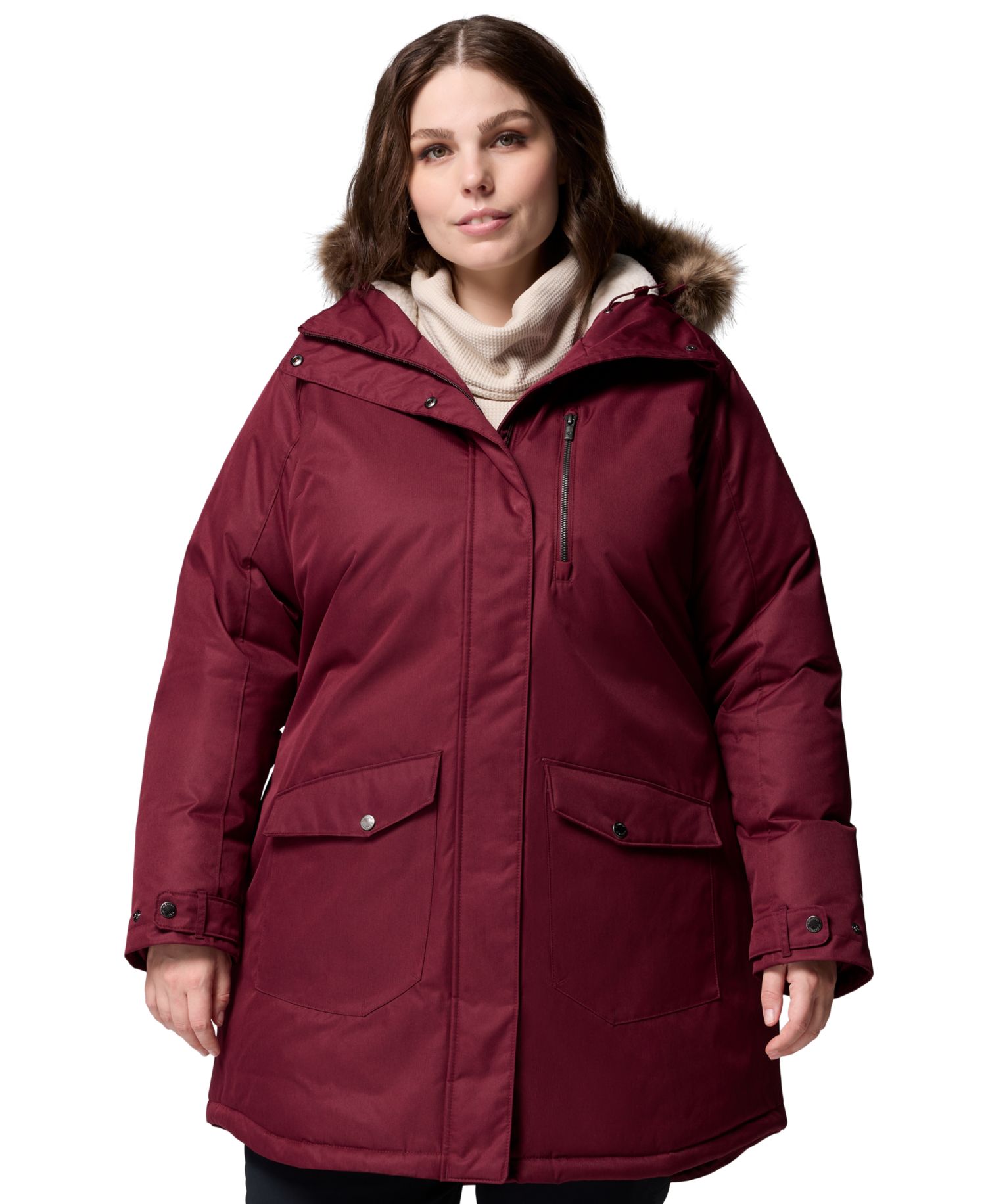 Plus Size Suttle Mountain™ Long Insulated Sherpa-Lined Jacket