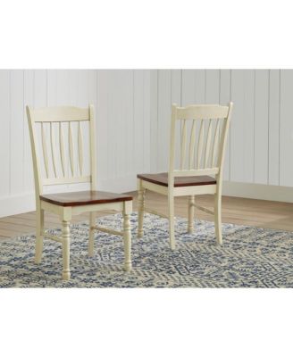 British Isles Slatback Side Chair, Merlot-Buttermilk Finish