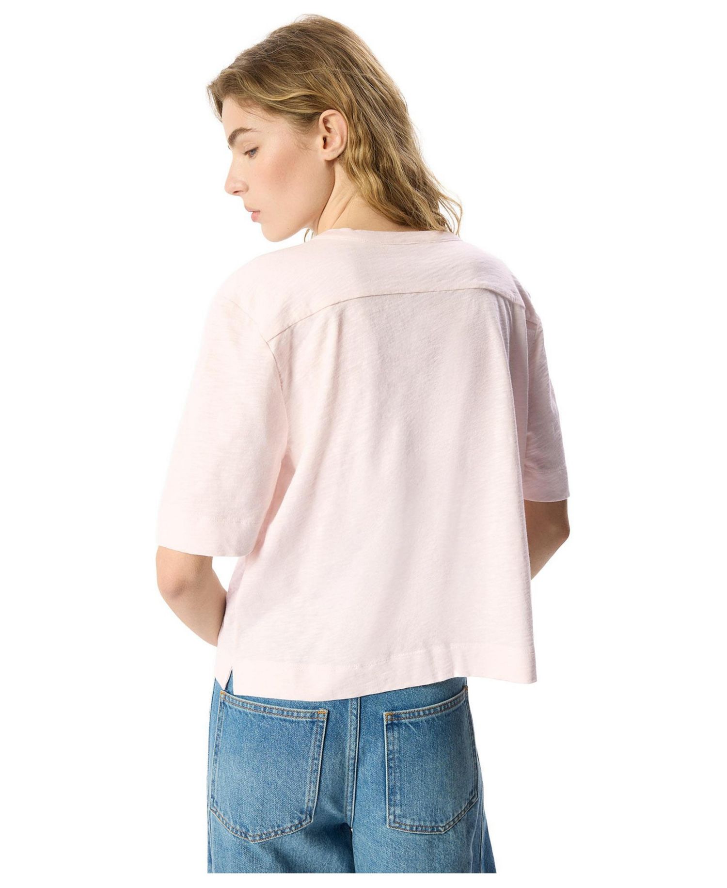 Women's Ella Cotton V-Neck Short-Sleeve Top