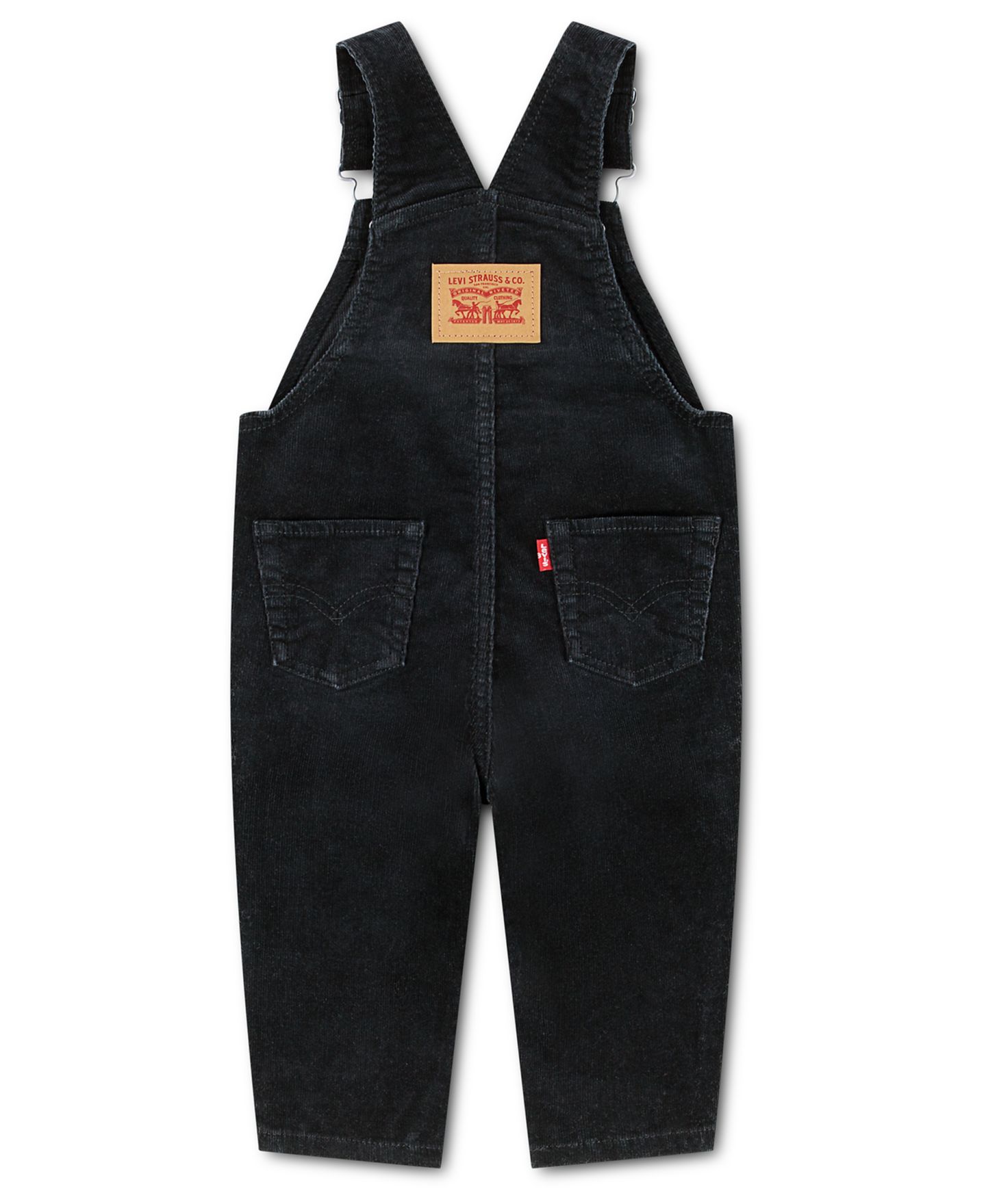 Комбинезон Levi's Corduroy Square Neck Overalls для мальчиков-малышей, цвет: Угольно-чёрный — фото 2