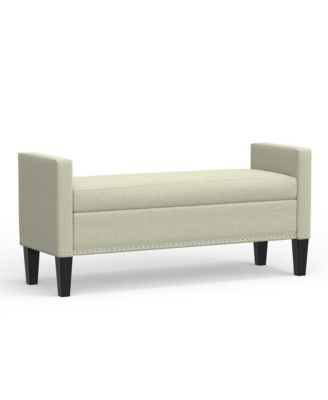 Storage Bench with Nailhead Trim