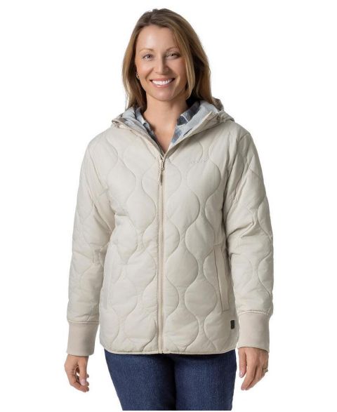 Женская куртка ororo Stargazer Heated Quilted Hooded, цвет: Бежевый