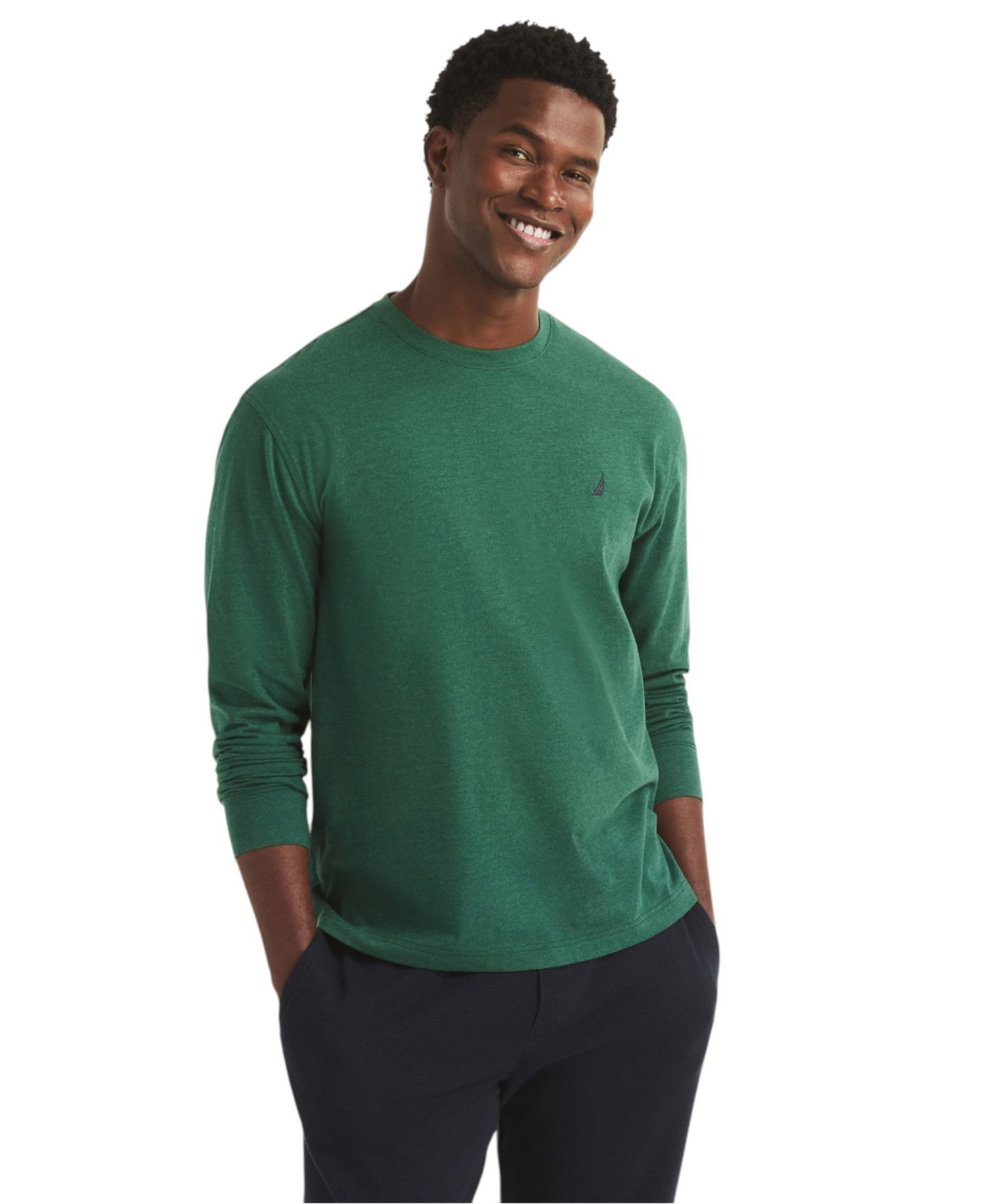 Men's Long-Sleeve Crewneck Pajama T-Shirt