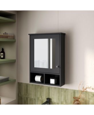 Poston medicine cabinet with a door and mirror included