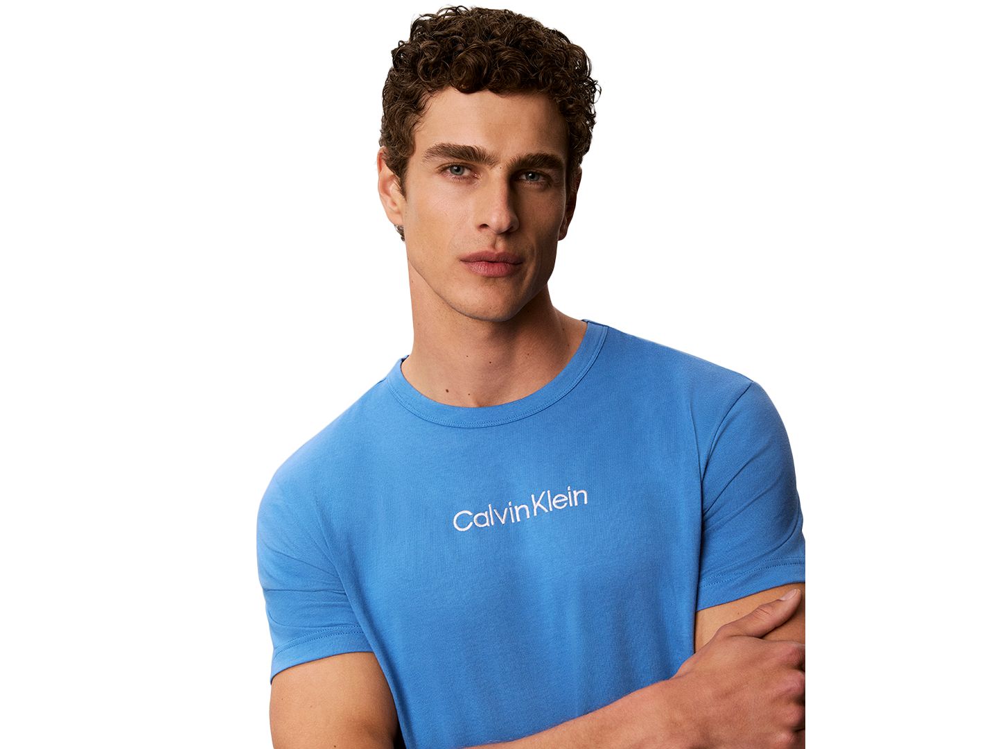Мужская пижамная свитшоты Calvin Klein с круглым вырезом, цвет: Синий — фото 4