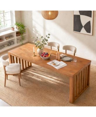 78.7" Kitchen Table for 6,Farmhouse Solid Wood Dining Table