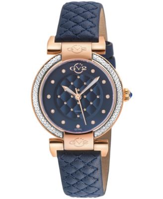 Women's Berletta Swiss Quartz Leather Strap Diamond Watch