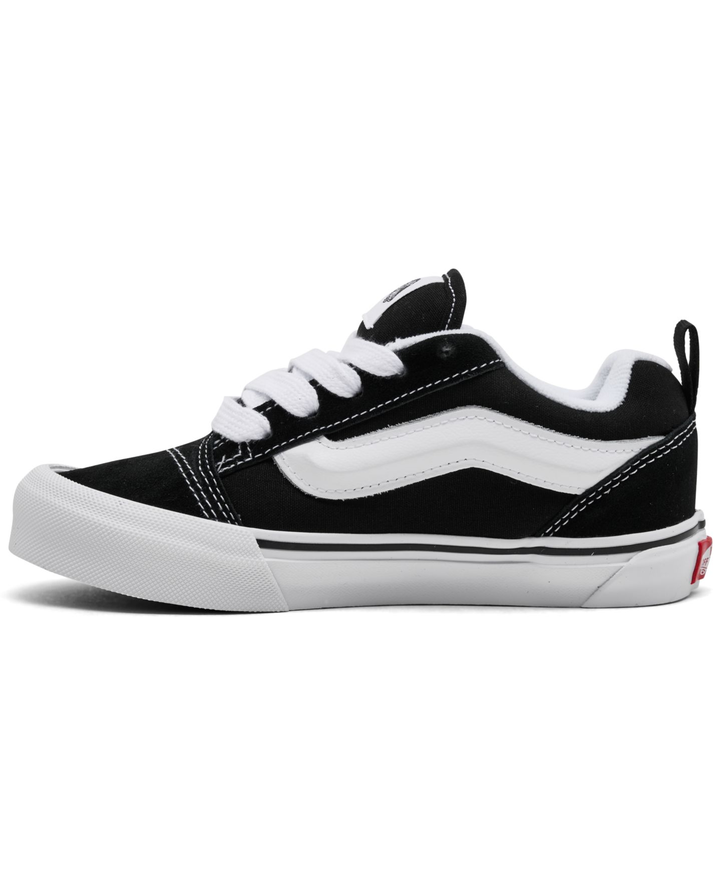 Детские кроссовки Vans Little Kids Knu Skool Lifestyle, цвет: Чёрный / Белый — фото 3