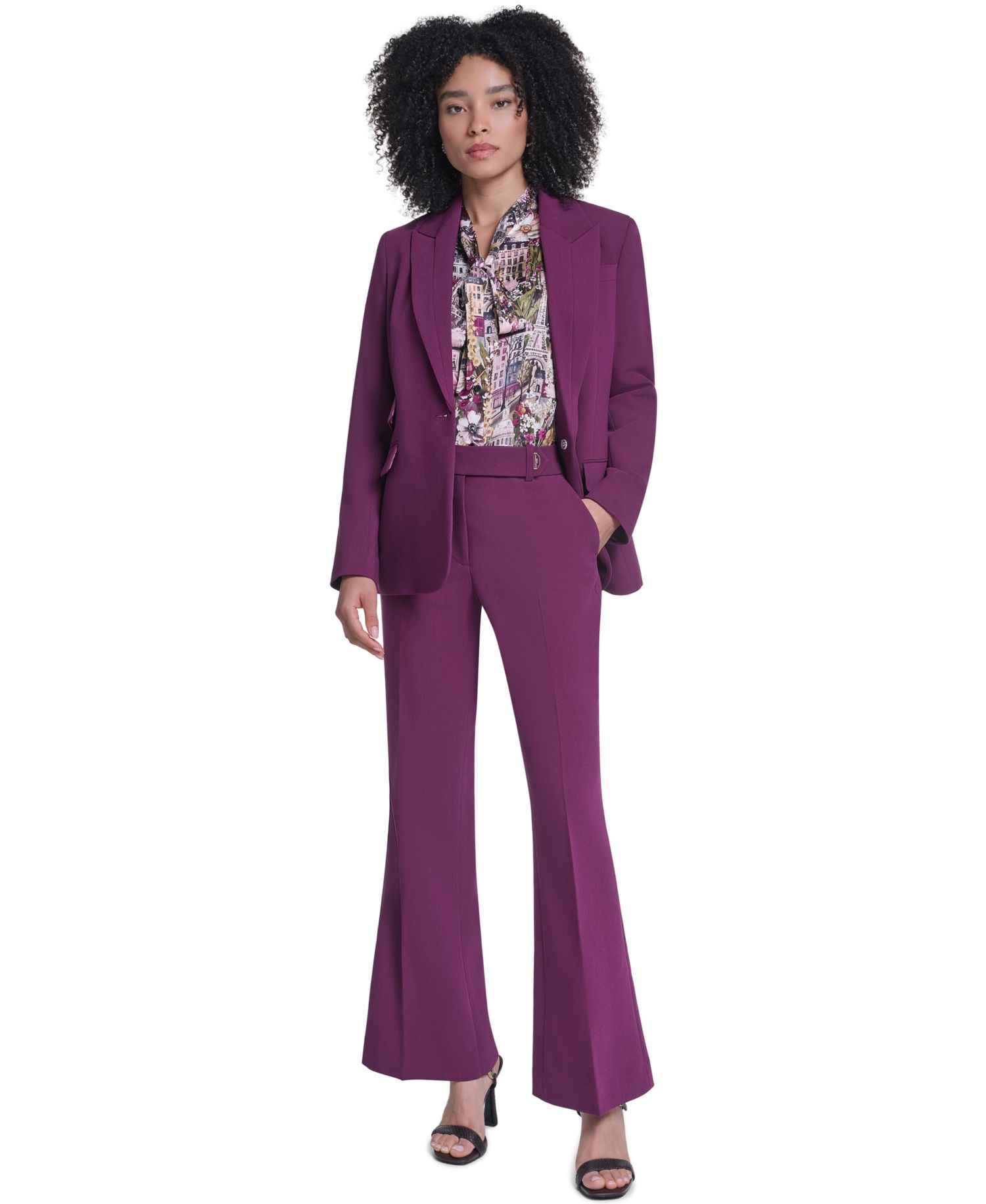 Women's Notch Collar One-Button Blazer