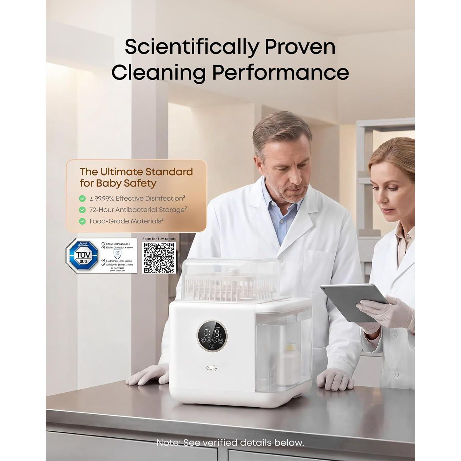 S1 pro Baby Bottle Washer,Sterilizer and Dryer with half-year Cleaning Kit. Built-in Water Softener,Large Capacity