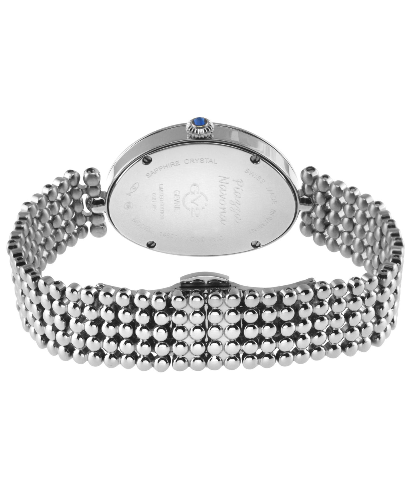 Женские часы GV2 by Gevril Piazza Navona Swiss Quartz Silver Stainless Steel Bracelet Diamond Watch — фото 2