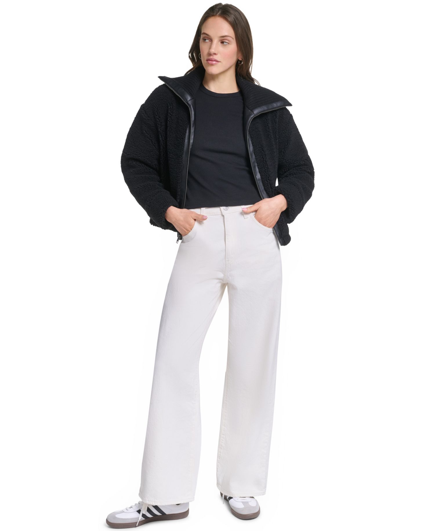 Women's Sherpa Bomber Quilted-Lined Jacket