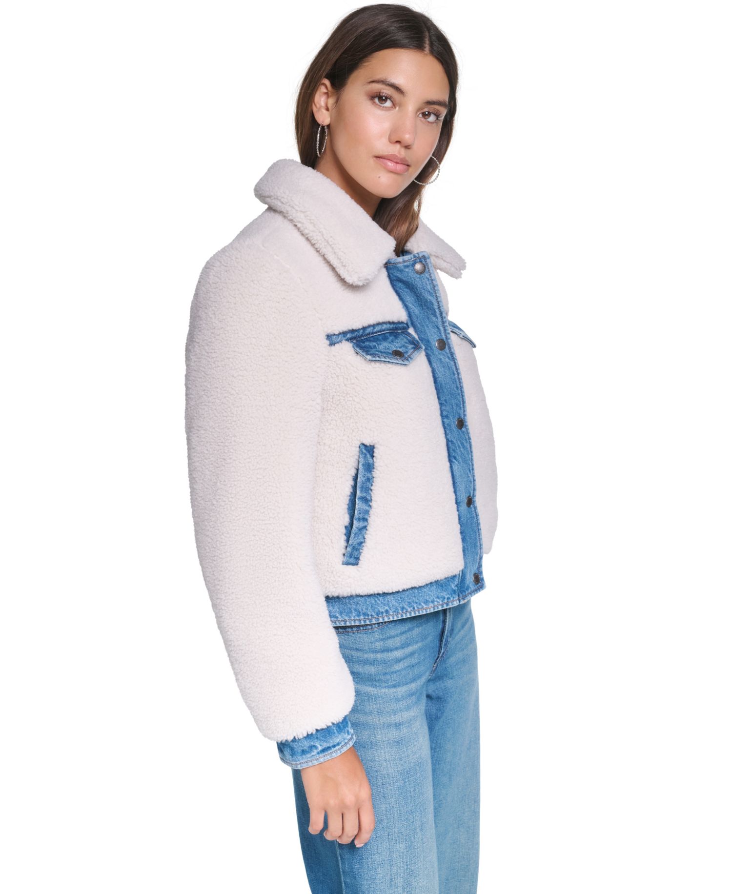 Women's Denim Sherpa Quilted-Lined Jacket