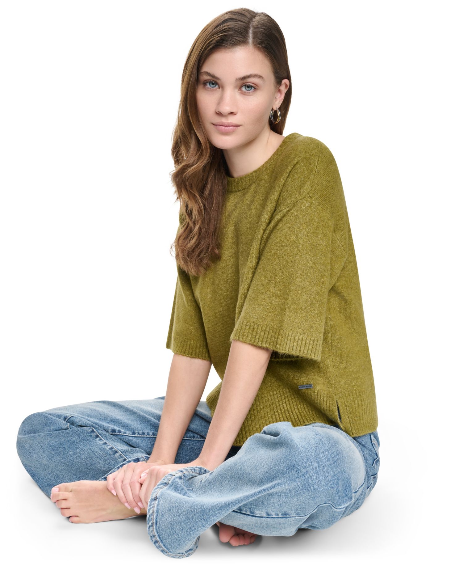 Petite Short-Sleeve Pullover Sweater