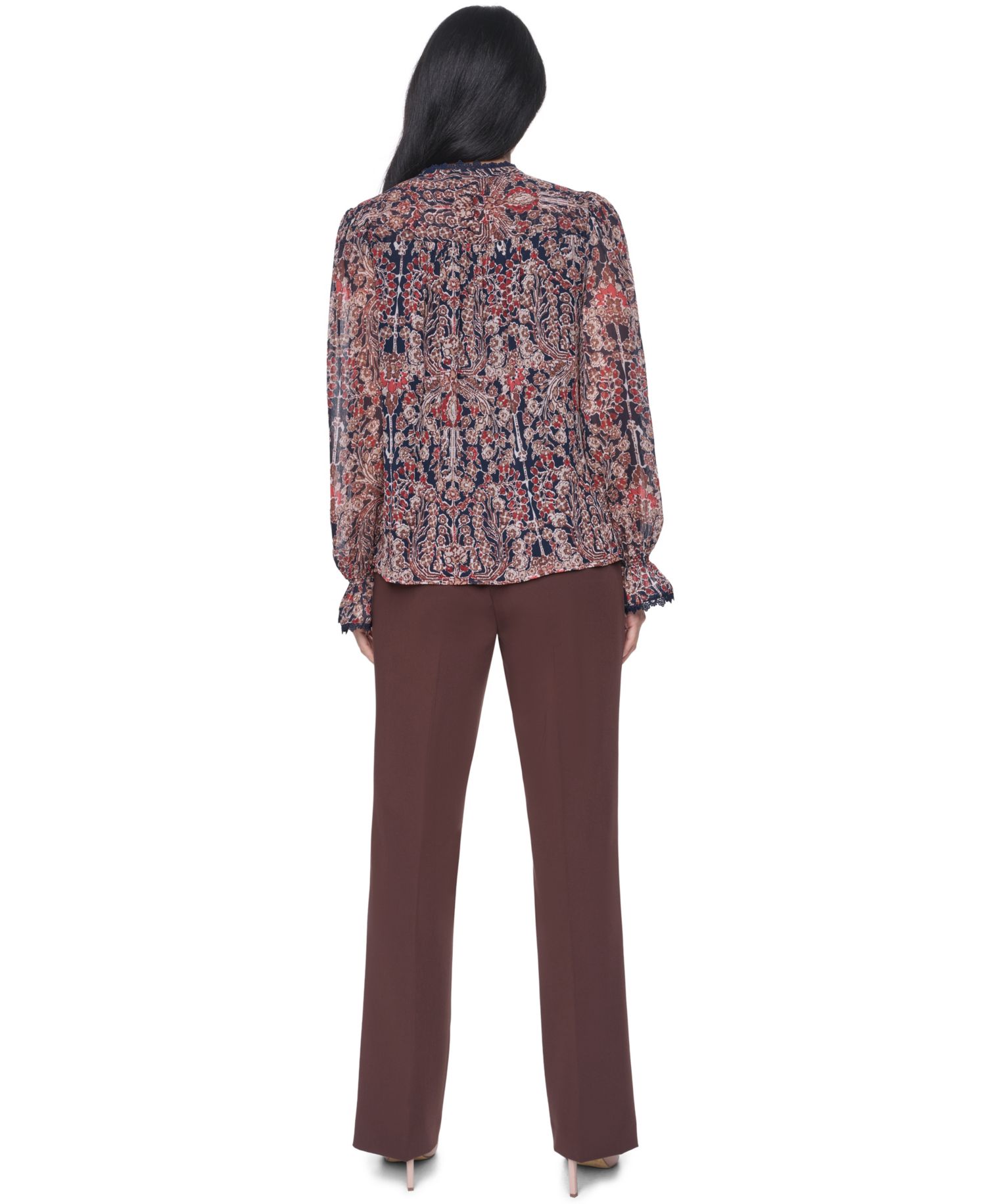Women's Lace Long-Sleeve Blouse