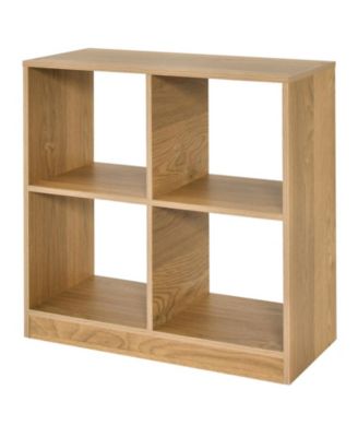 29 Inch Freestanding Kids Storage Bookcase with 4 Open Cubes