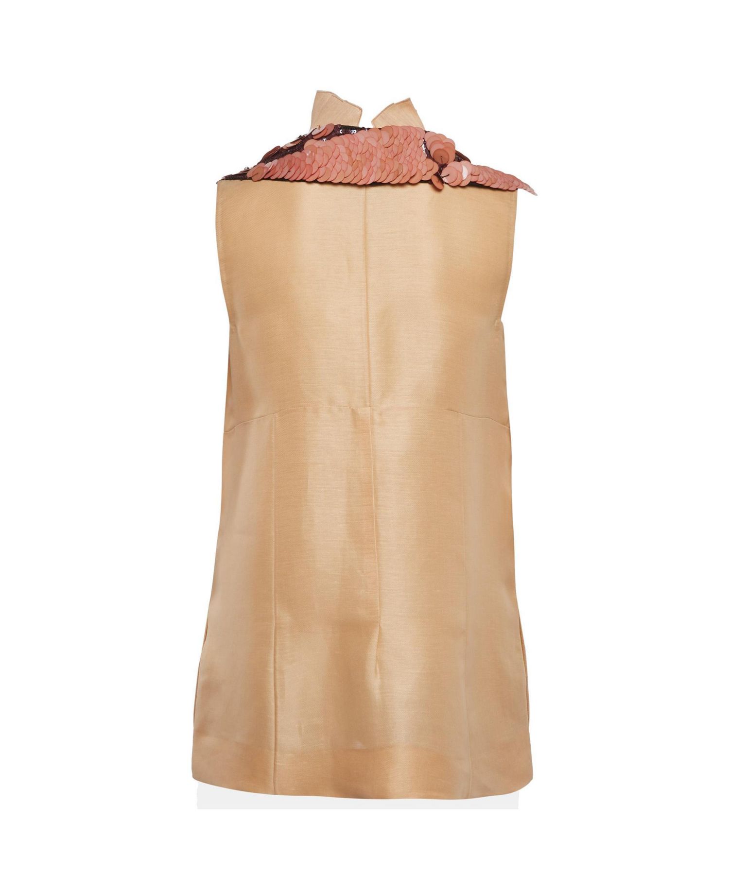 Women's Embellished Silk-Blend Ruffle Top