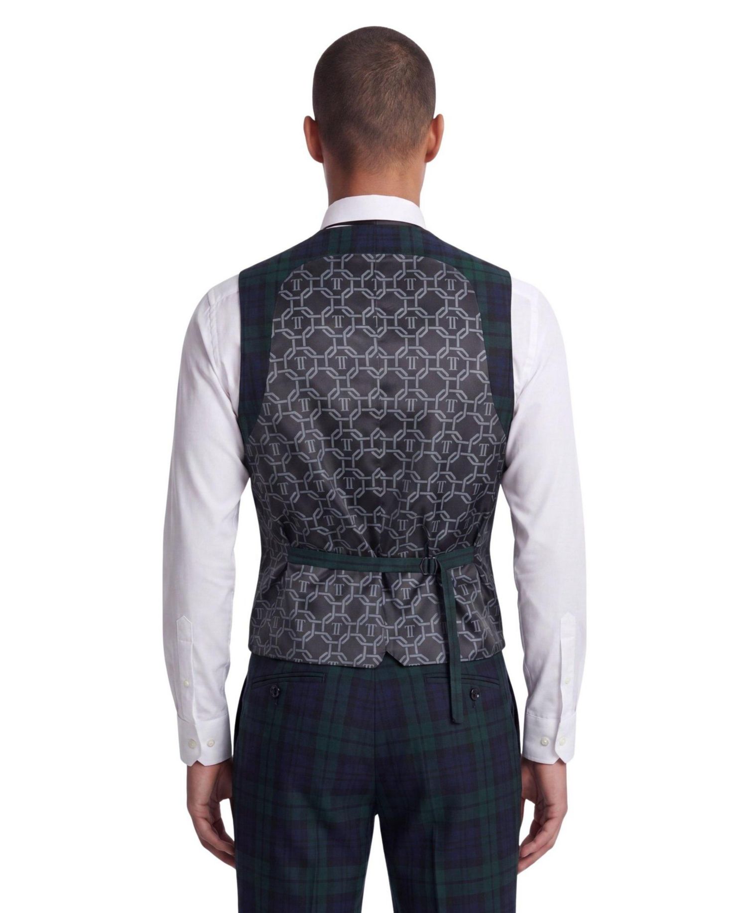 Men's Ginger Tartan Waistcoat