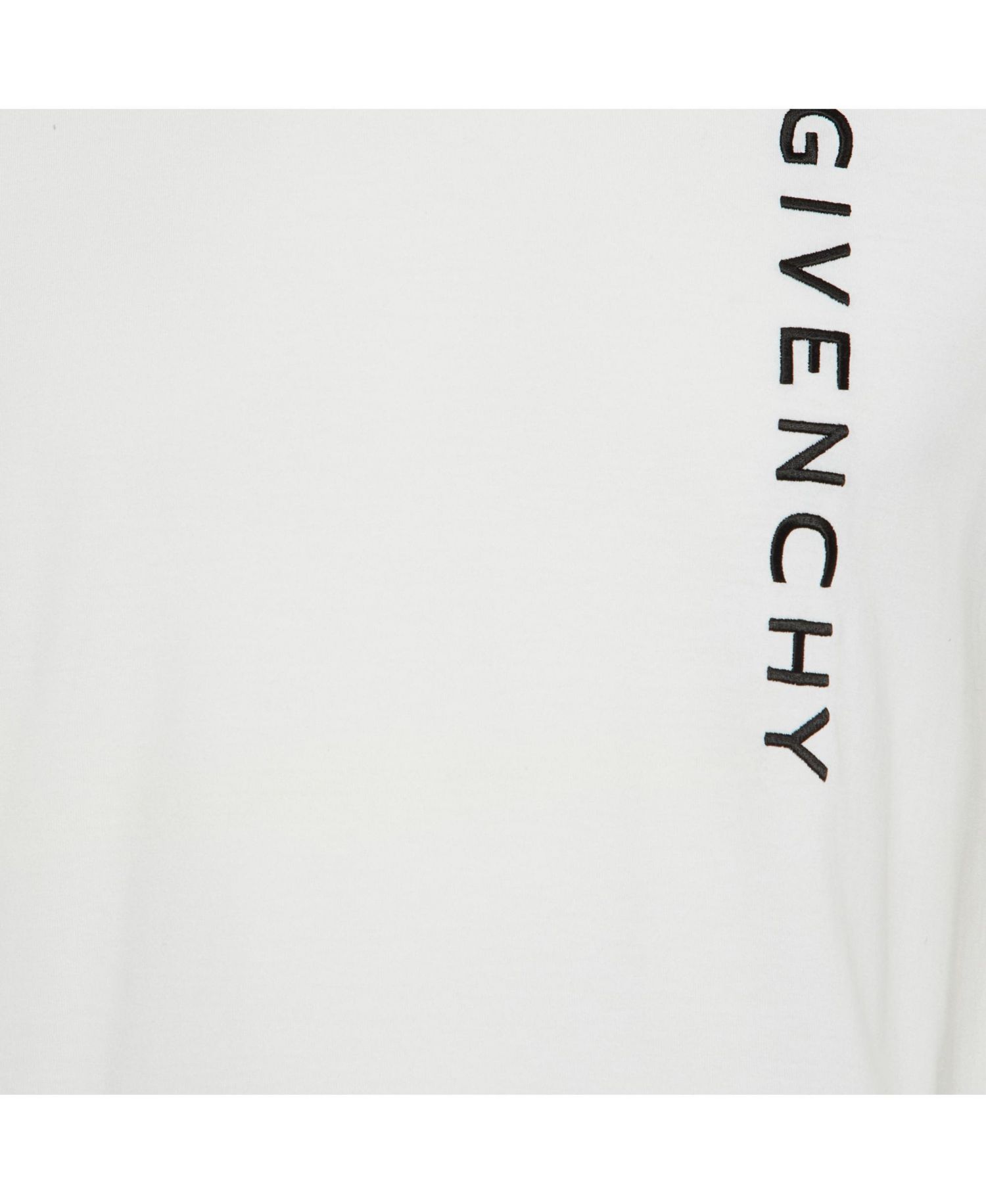 Women's Vertical Logo Embroidered Cotton T-Shirt