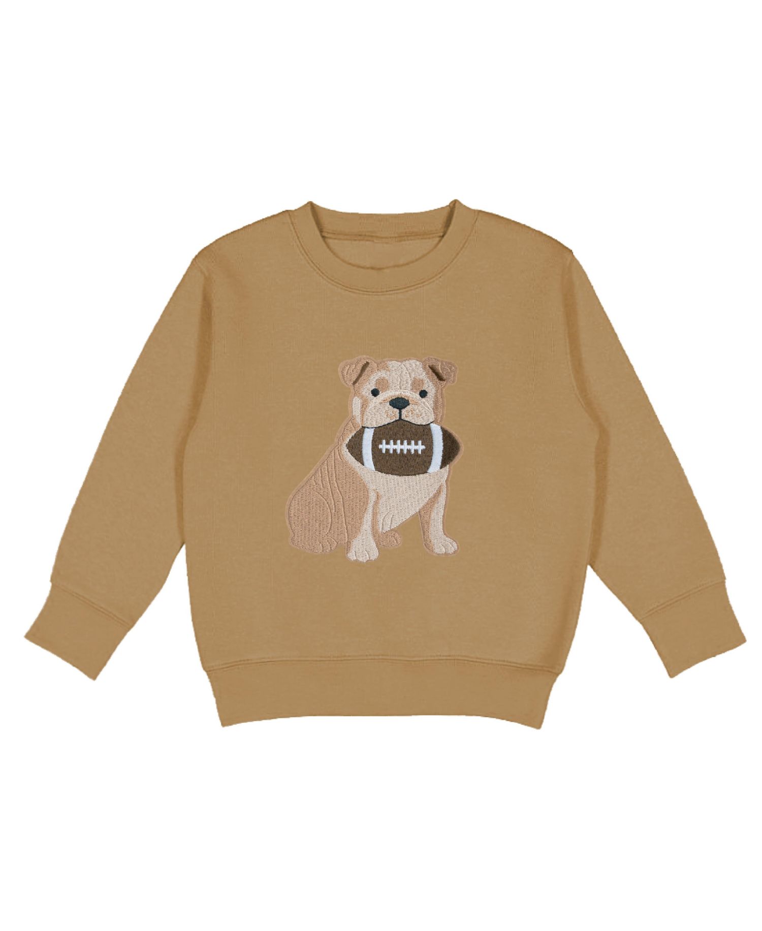 Little Boys Bulldog Football Patch Sweatshirt