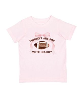 Little Girls Sundays Are For Football Short Sleeve T-Shirt