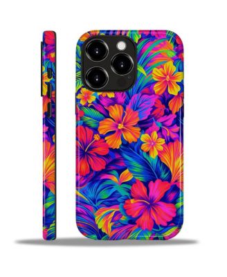 Protective Phone Case for Apple iPhone 16 Pro, Dual-Layer Protection, Neon Jungle