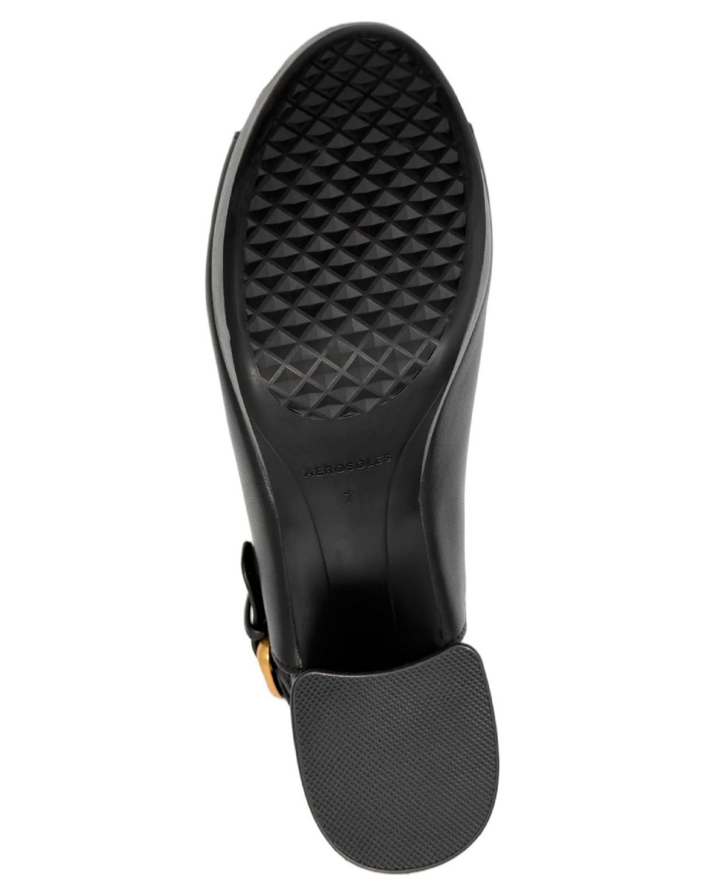 Женские сандалии Aerosoles Cornelia Platform Block Heel, цвет: Чёрный кожаный — фото 5