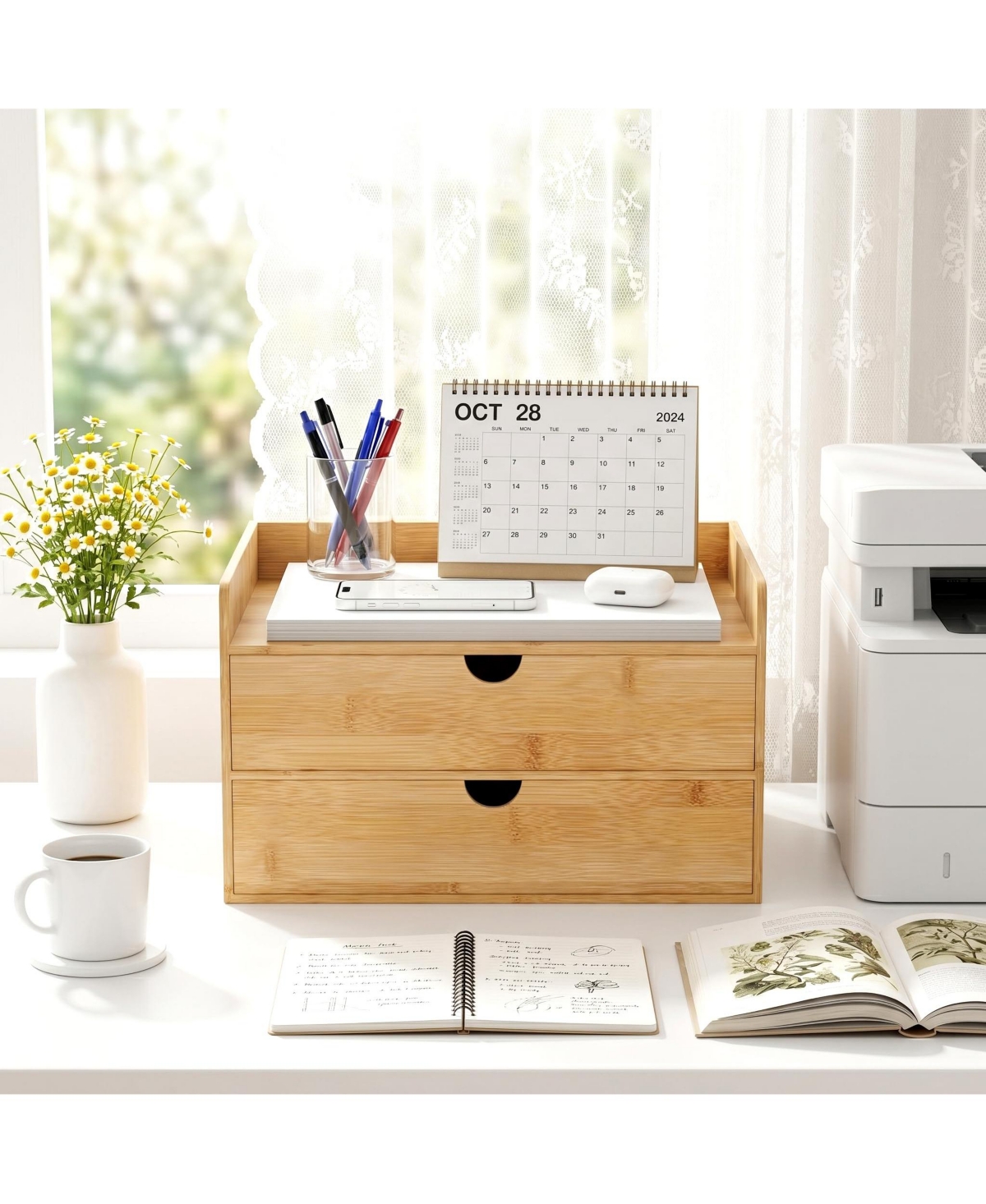 Danrong Desk Organizer With Drawers Multi Purpose Desktop Storage