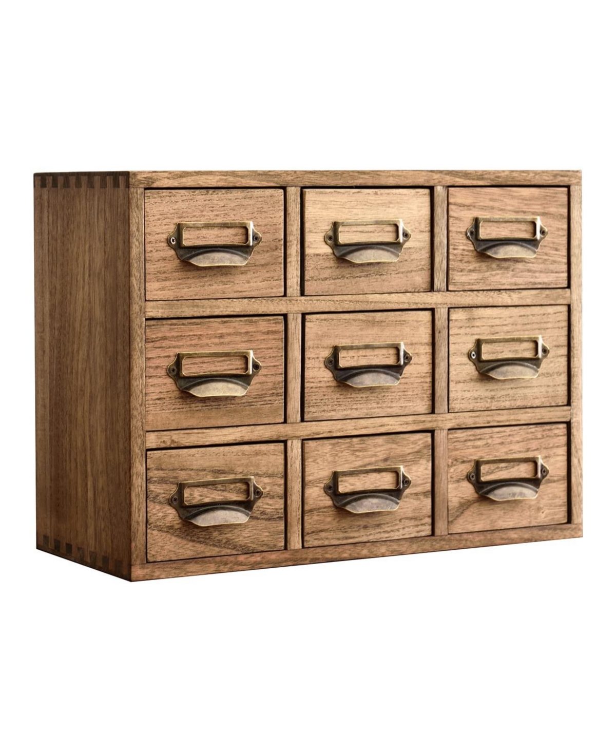Danrong Solid Wood Desktop Storage Cabinet With Label Handles For Office Supplies And Crafts
