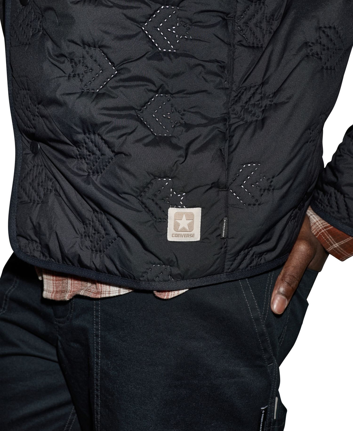 Men's Starwork Chevron Quilted Regular-Fit Jacket