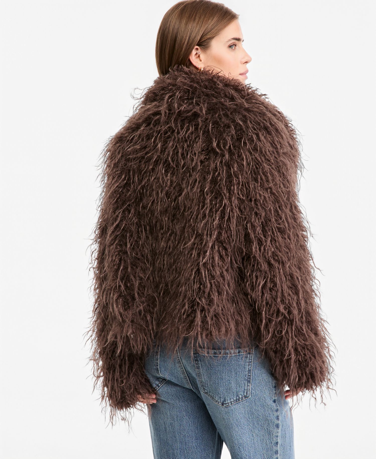 Women's Fringe Faux Fur Jacket