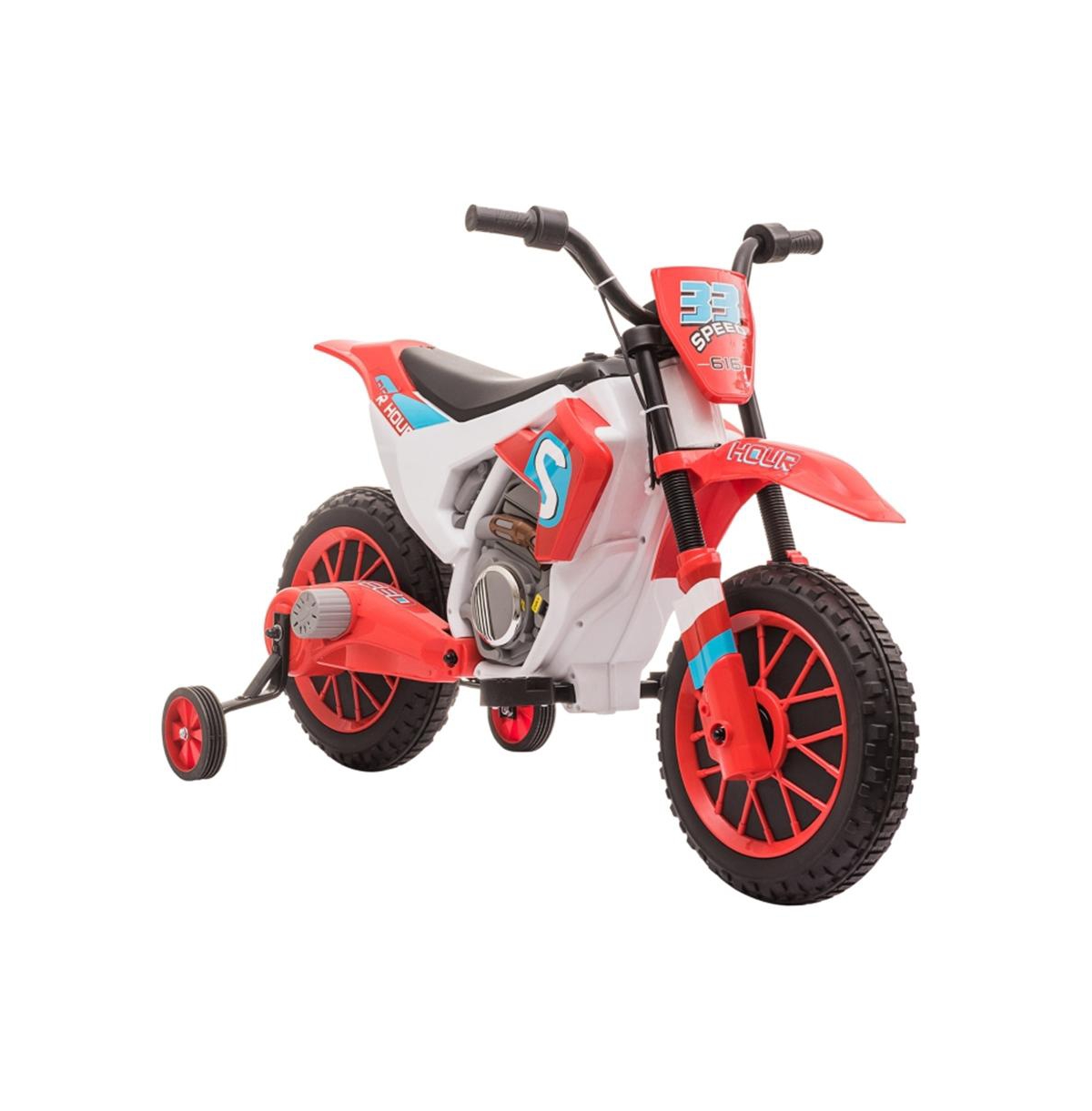 Sevorley 12V Kids Electric Ride-On Motorcycle with Training Wheels, Ages 3-5