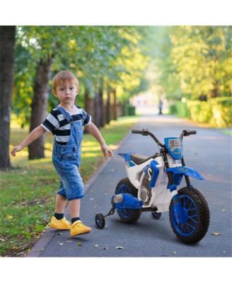 12V Electric Ride-On Motorcycle, Training Wheels, Rechargeable, Ages 3-5