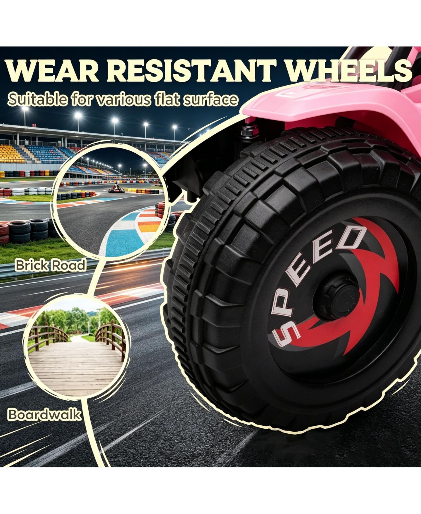 Детская игрушка SEVORLEY 6V Rechargeable Electric Ride-On Car, Ages 18-36 Months, цвет: Розовый — фото 4