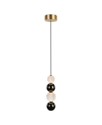 Onyx 5-in Polished Nickel Dimmable LED Pendant