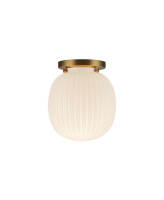 Cherise 7-in  Opal Glass Socket Semi-Flush Mount