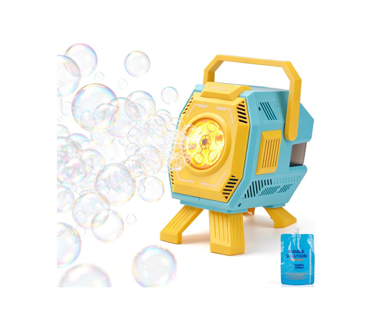 Детская игрушка Bruce & Shark Portable Bubble Machine With Lights, Ages 3+, цвет: Синий — фото 1