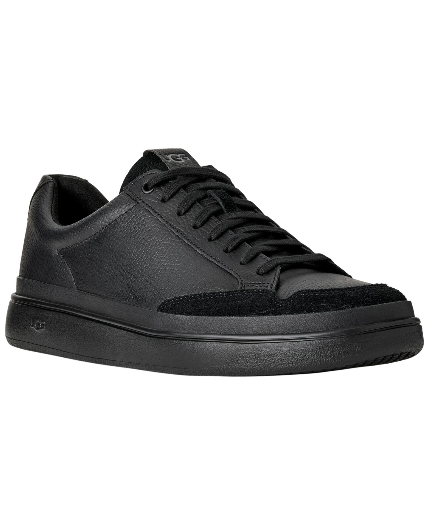 Мужские кроссовки UGG® South Bay Low Leather Low-Top, цвет: Чёрный — фото 1