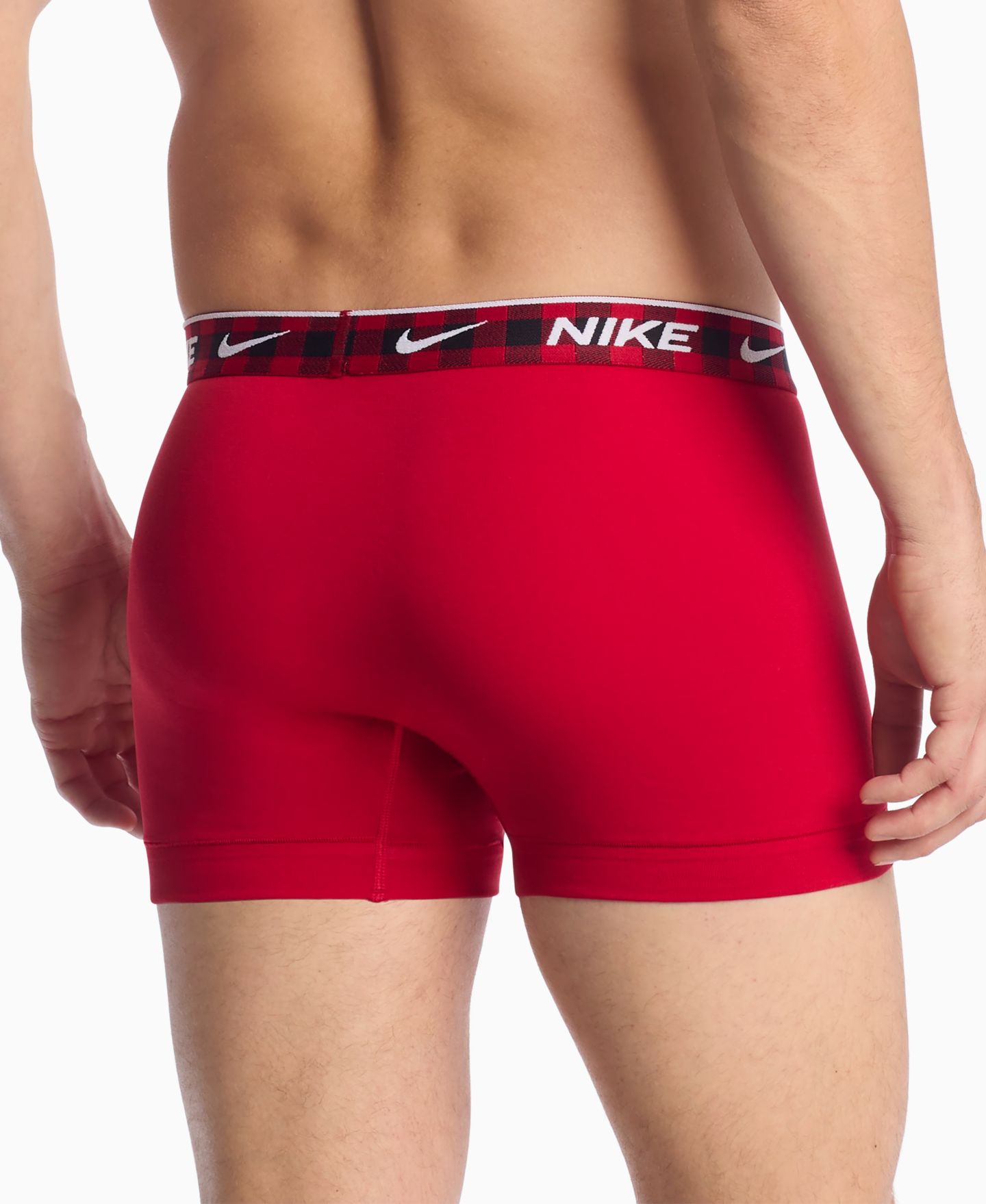Мужские трусы-боксеры Nike Dri-FIT Essential из эластичного хлопка, набор из 3 шт, цвет: Красный / Королевский синий — фото 4