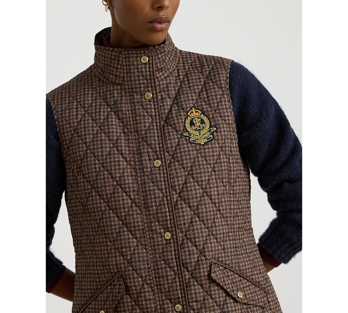Lauren Ralph Womens Crested Vest