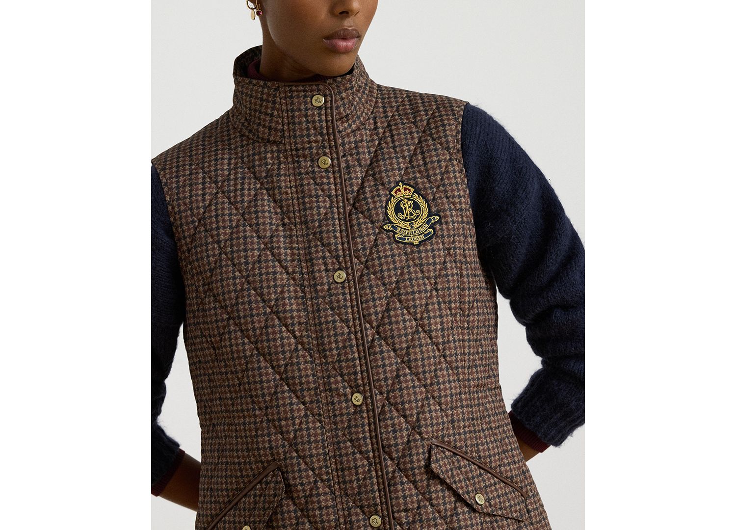 Women's Crested Diamond-Quilted Down-Filled Vest